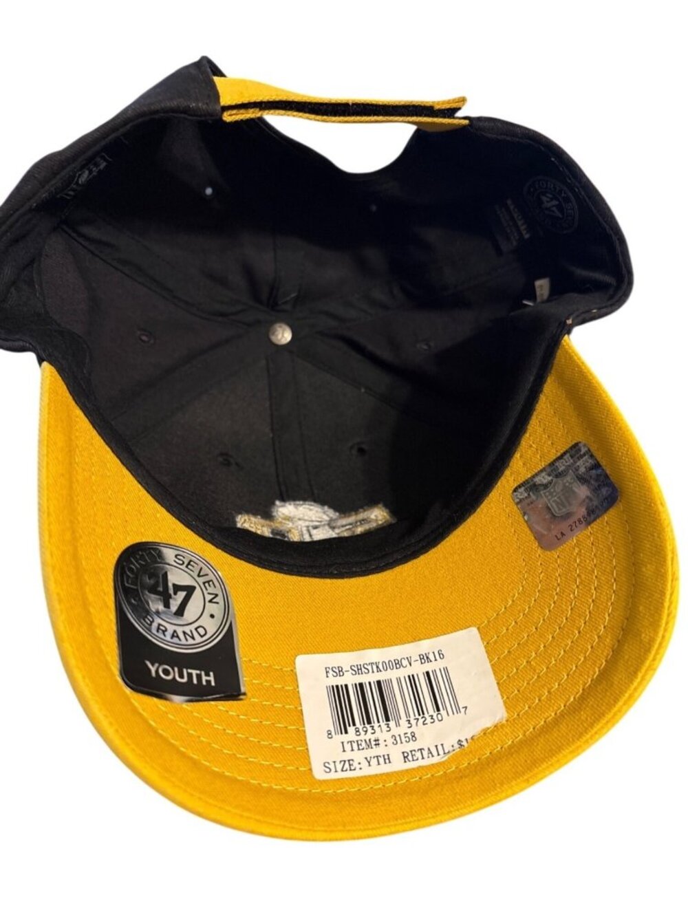 Super Bowl 50 Youth Hat By 47 Brand Black & Yellow Adjustable Cap - Picture 6 of 13